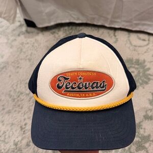 Tecovas Blue and Cream Logo Trucker Hat